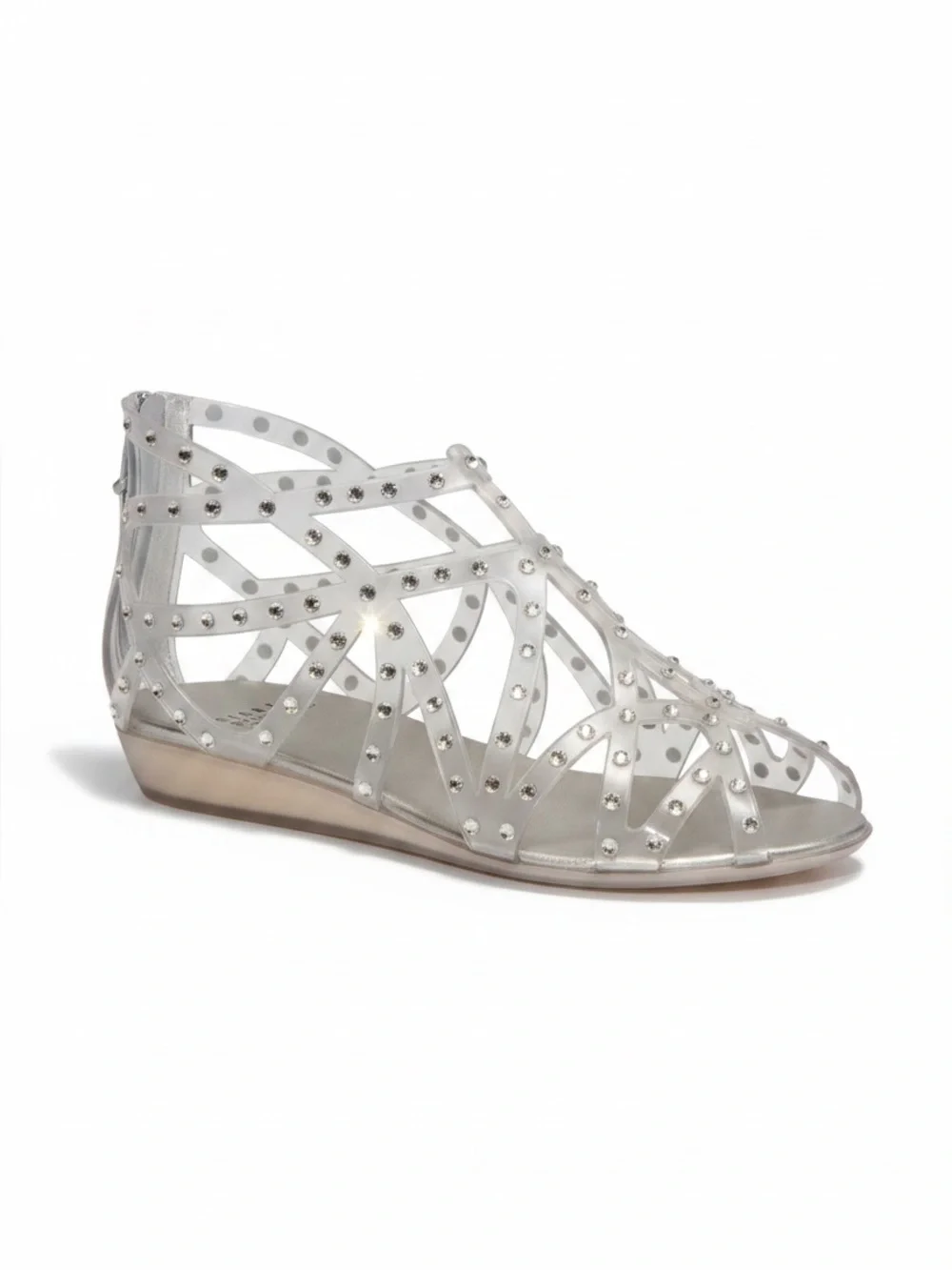 New Jelly Clear gladiator Sandals Stuart Weitzman Crystals Cinderella Bride 9
